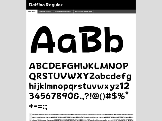 assets/delfino-font-kit/delfino-demo screenshot