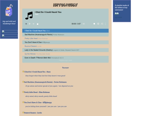 html/playlists/urlmp3 screenshot