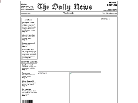schema/xanga/xanga-themes/daily-news screenshot