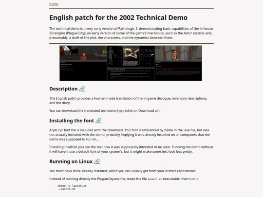 pathologic/techdemo screenshot