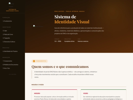 Sistema de Identidade Visual - ONG Raízes screenshot