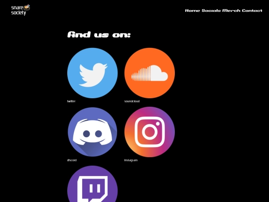 socials screenshot