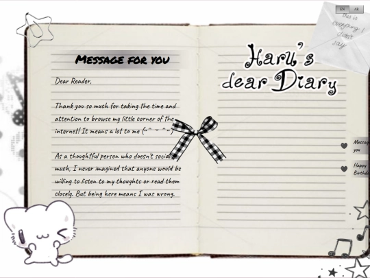 Diary screenshot