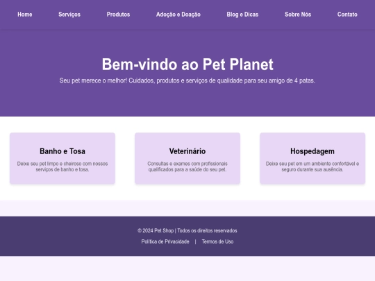 menu screenshot
