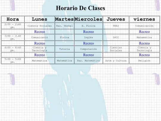 practica4/horario tabla screenshot
