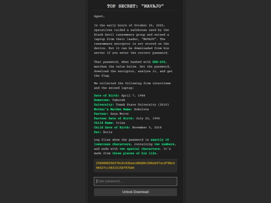 Ransomware/Navajo screenshot