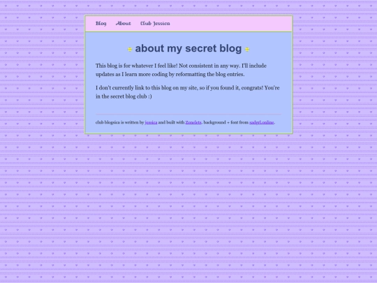 blog/about screenshot