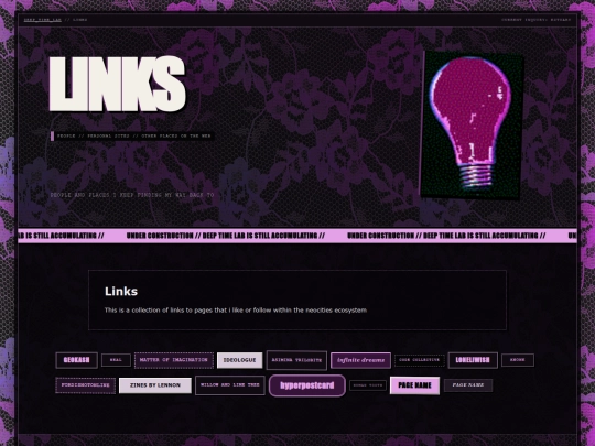 links screenshot