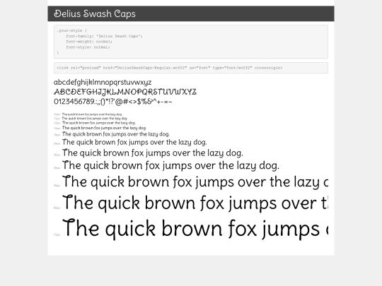 fonts/DeliusSwashCaps/demo screenshot