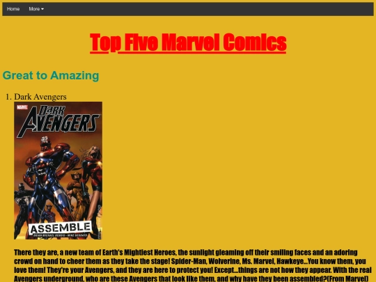 Top_Five_Marvel_Comics screenshot