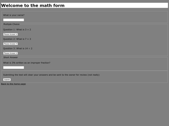 math-form screenshot