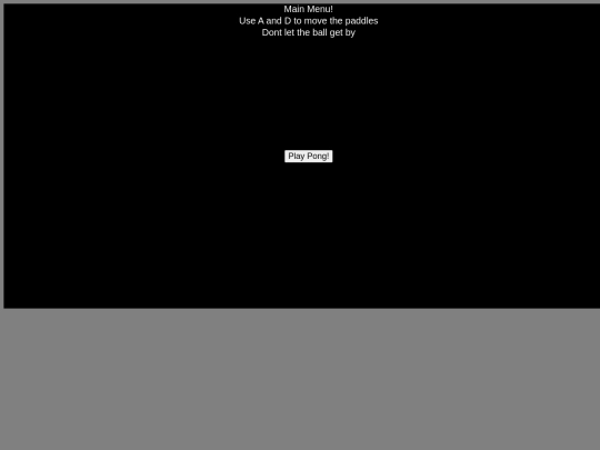 pong/menu screenshot