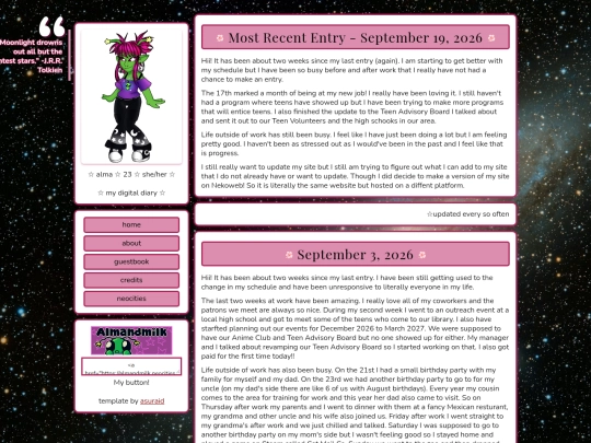 diary screenshot