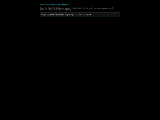 blog-cli-oauth-callback screenshot