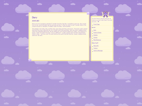 Diary screenshot