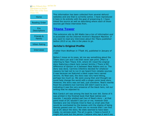 joeysite/interviews screenshot