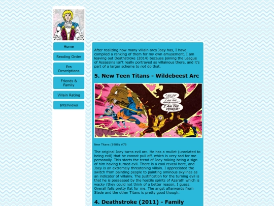 joeysite/villainrating screenshot