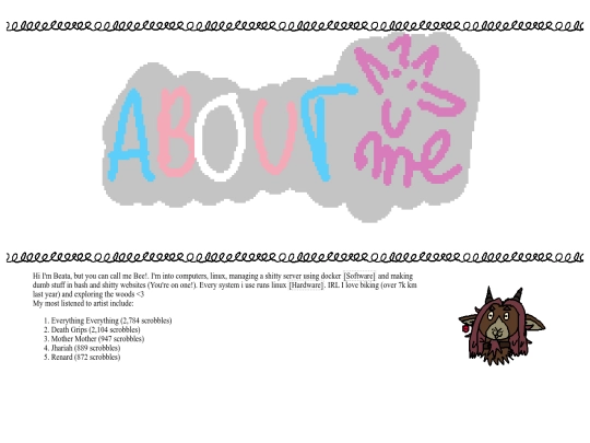 aboutMe screenshot
