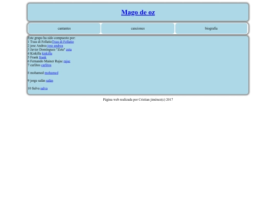 cantantes screenshot
