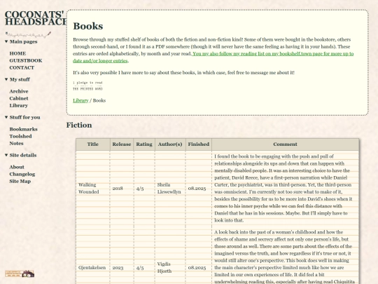 site/books screenshot