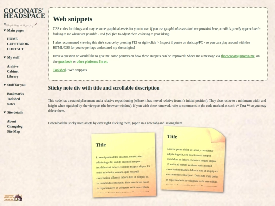 site/snippets screenshot