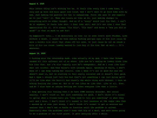 Homepage/blog/vent screenshot