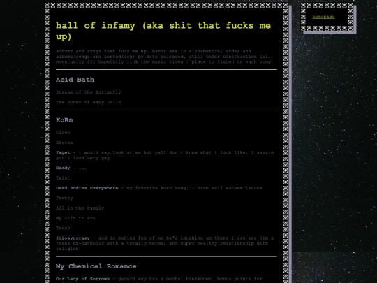 hall of infamy/hallofinfamy screenshot