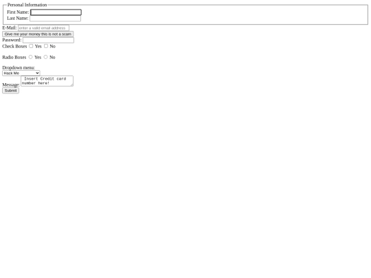 forms screenshot