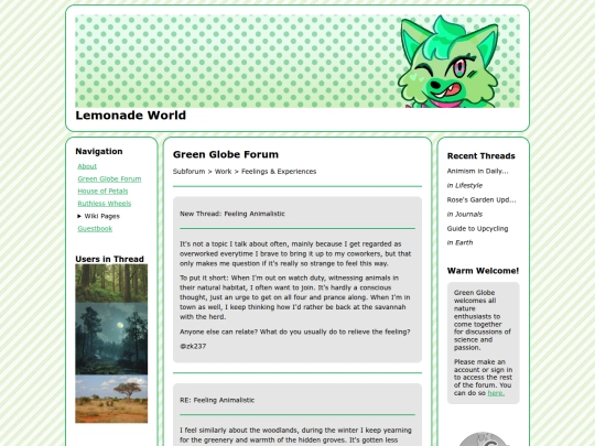 green-globe-forum screenshot