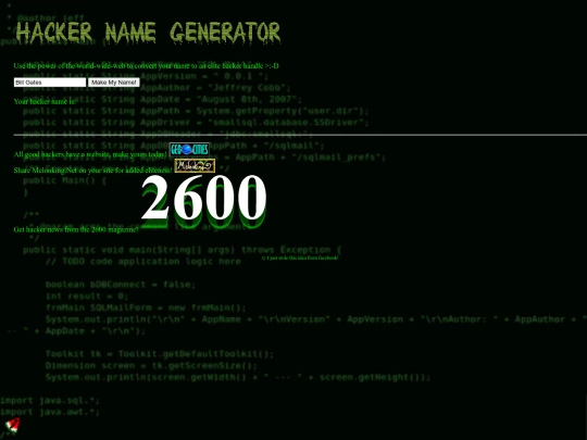 hidden/hacker screenshot