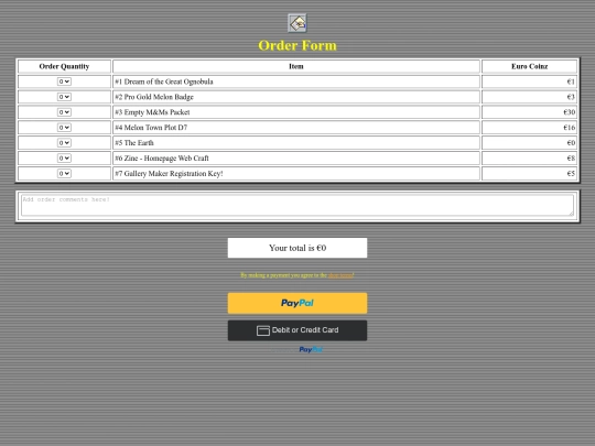 shop/order screenshot