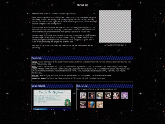 pages/about_me screenshot