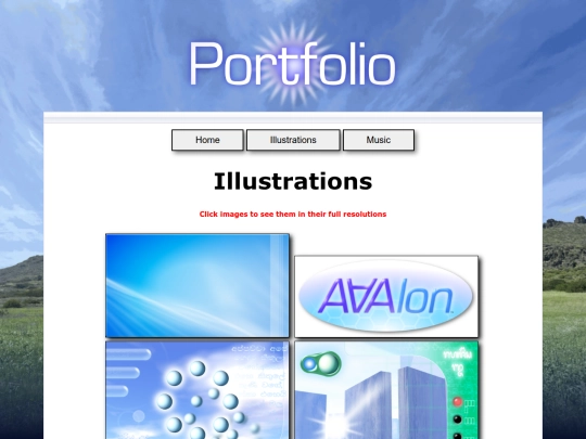 portfolio/illustrations screenshot