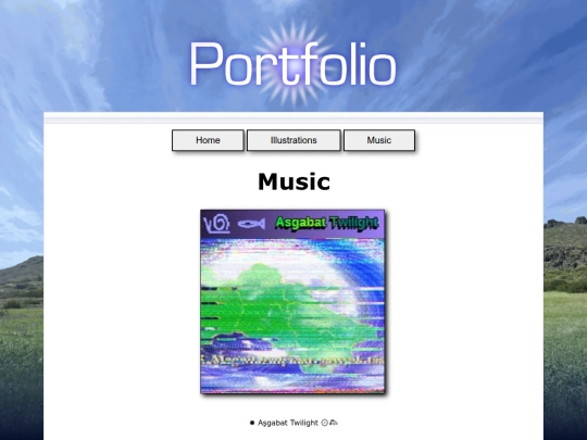 portfolio/music screenshot