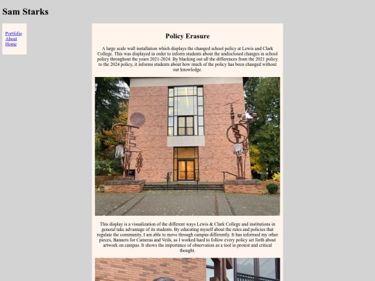 Portfolio Pages/Veils screenshot