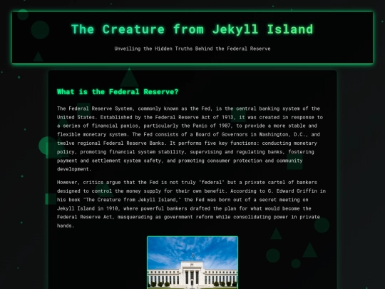 Pages/Subjects/Fedreserve screenshot