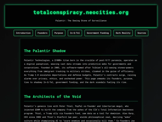 Pages/Subjects/Palantir screenshot