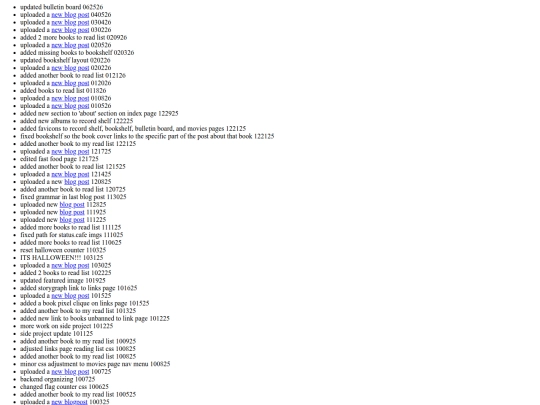 changelog screenshot
