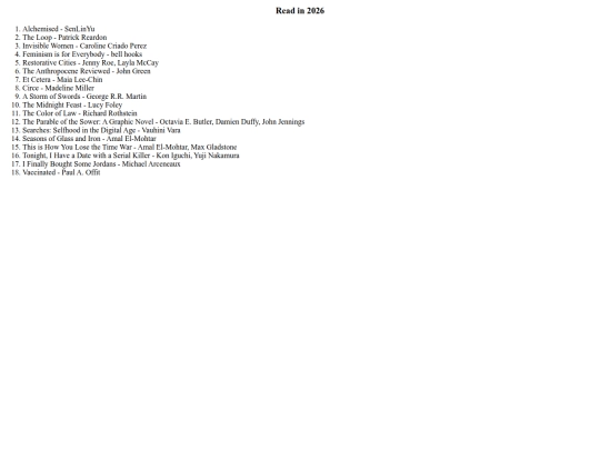 readinglist screenshot