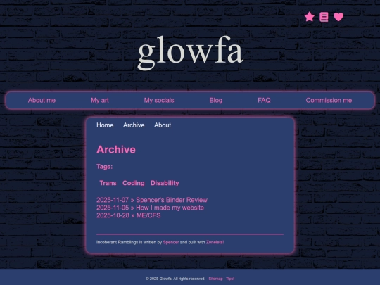 blog/archive screenshot