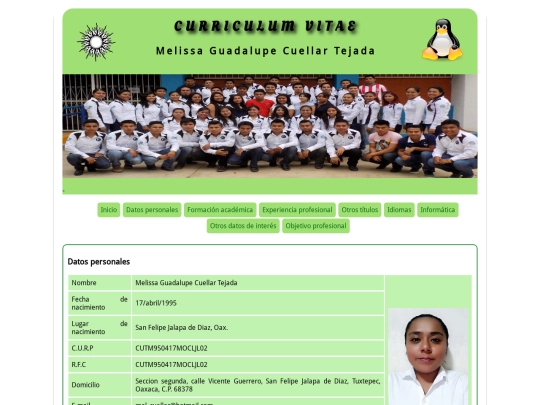 curriculum/datos screenshot