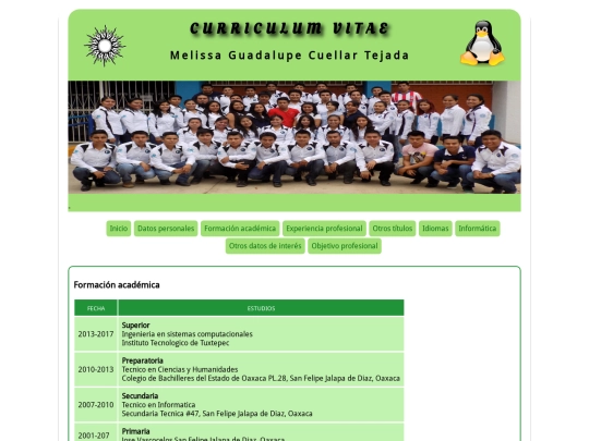curriculum/formacion screenshot