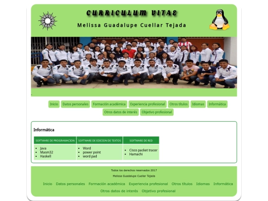 curriculum/informatica screenshot