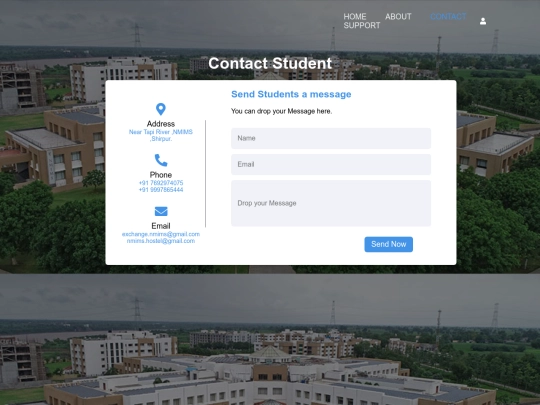 Hostel Management System/contact screenshot