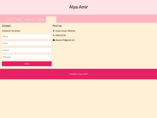 contact screenshot