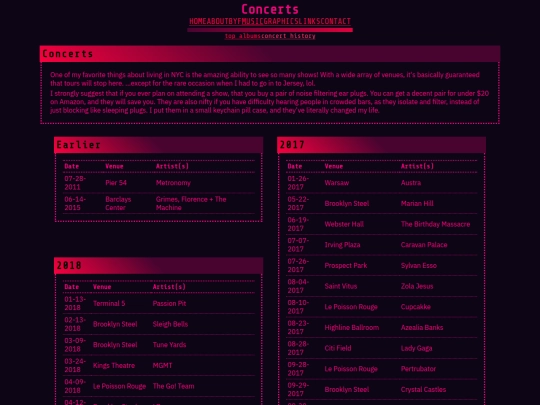 music/concerts screenshot