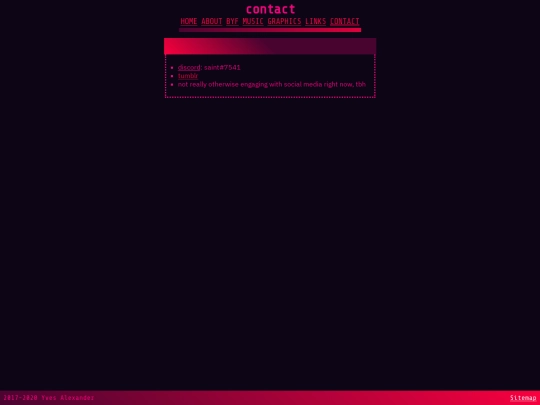 pages/contact screenshot