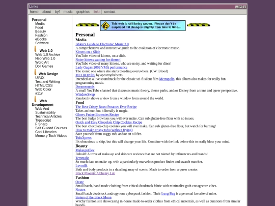 pages/links screenshot