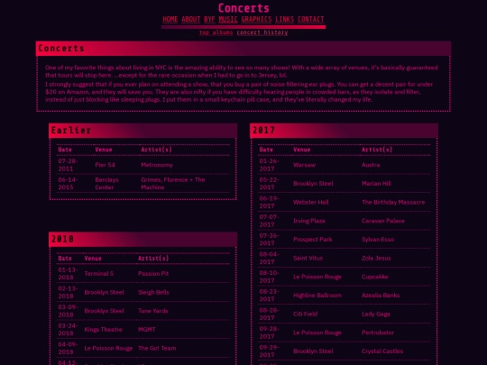 pages/music/concerts screenshot