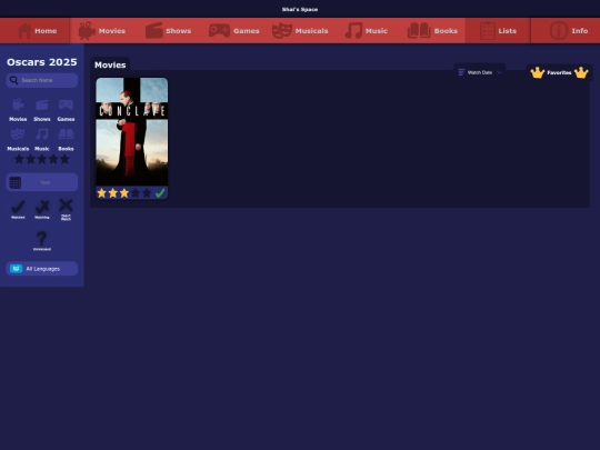 lists/oscars/oscars_2025 screenshot